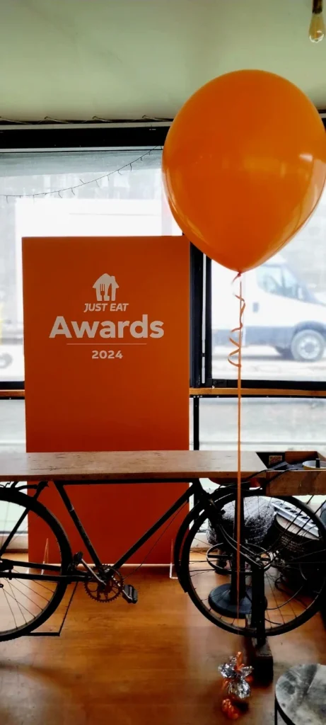 justeat awards balloons